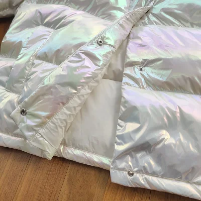 Пуховик Moncler Metallic "White" фото № 5