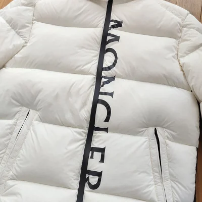 Пуховик Moncler Cropped Black Brand "White" фото № 2