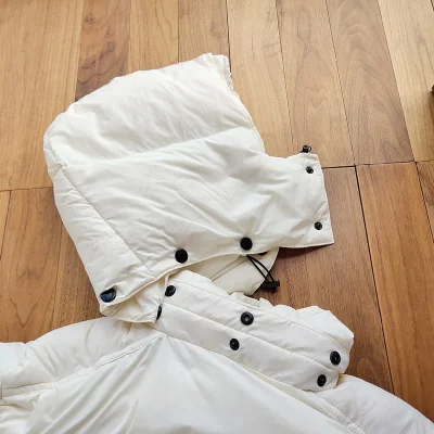 Пуховик Moncler Cropped Black Brand "White" фото № 6