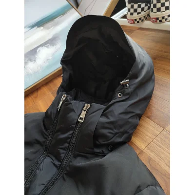 Пуховик Moncler Logo On Red "Black" фото № 7