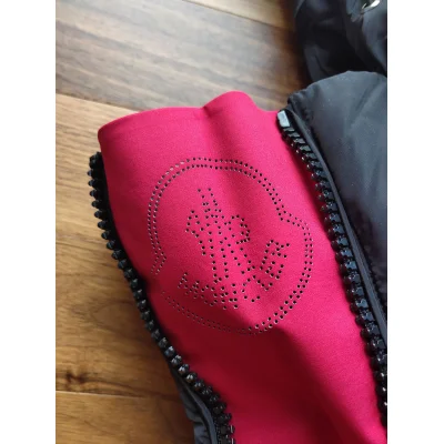 Пуховик Moncler Logo On Red "Black" фото № 9