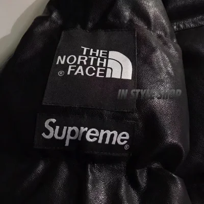 Пуховик Supreme x The North Face Leather Nuptse Jacket "Black" фото № 5 Пуховик Supreme x The North Face Leather Nuptse Jacket "Black" фото № 5