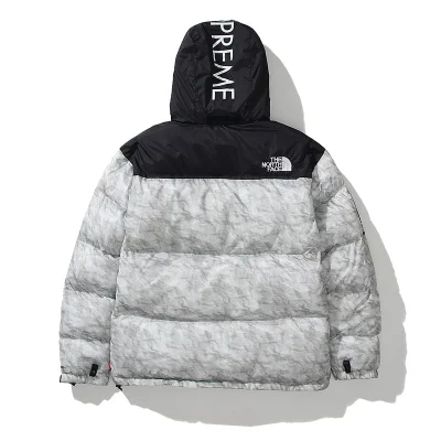 Пуховик Supreme x The North Face Paper Nuptse Jacket "Gray/Black" фото № 2