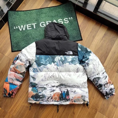 Пуховик The North Face Mountains "White/Black" фото № 6