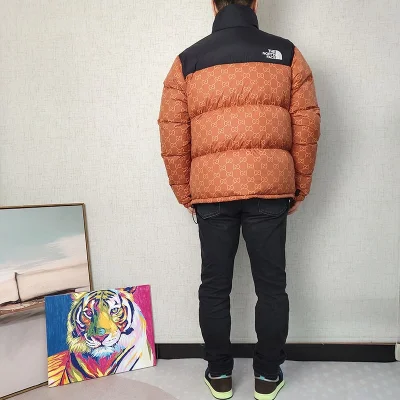 Пуховик The North Face x Gucci Embroidery "Orange" фото № 6