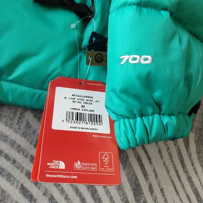 Пуховик The North Face Velcro Sleeves "Turquoise" фото № 4