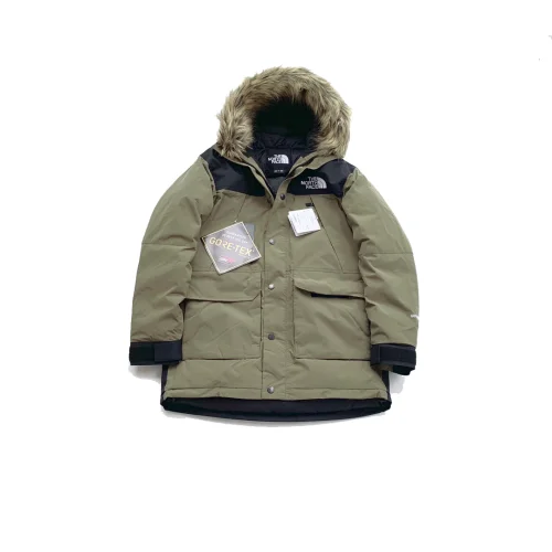 Пуховик The North Face Embroidery Logo Gore-Tex On Black "Navy Beige"
