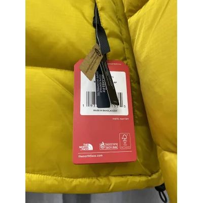 Пуховик The North Face Embroidery Logo 700 "Yellow" фото № 5