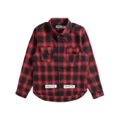 Рубашка OFF WHITE Checkered Diagonal Stripes "Red"