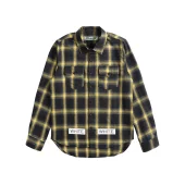Рубашка OFF WHITE Checkered Diagonal Stripes "Yellow"