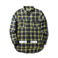 Рубашка OFF WHITE Small Checkered Cross Arrows "Yellow"