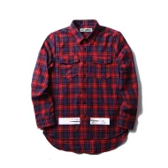Рубашка OFF WHITE Small Checkered Cross Arrows "Red"