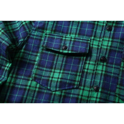 Рубашка OFF WHITE Small Checkered Cross Arrows "Green" фото № 6