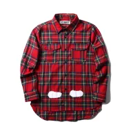 Рубашка OFF WHITE Checkered Spray Painting "Red"