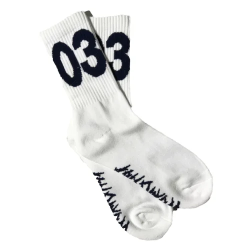 Носки 032c Big Logo Black "White"