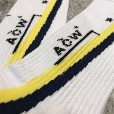Носки A-Cold-Wall Yellow/Red Stripe "White" фото № 3