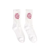 Носки Anti Social Social Club Logo "Burgundy/White"