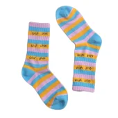 Носки Golf Wang White/Yellow Stripes "Light Blue"