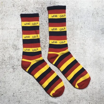 Носки Golf Wang Red/Black Stripes "Yellow" фото № 4