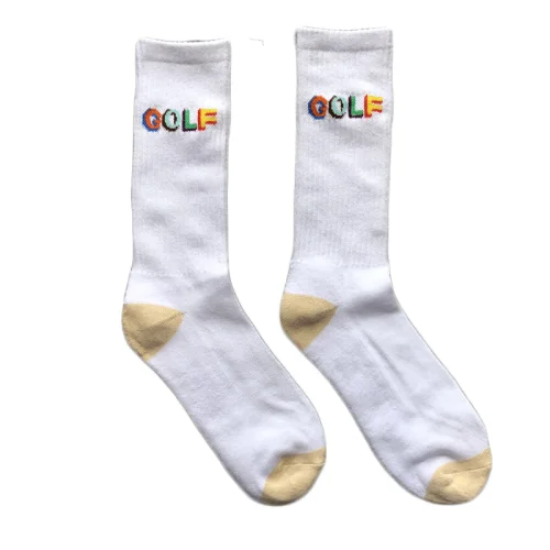 Носки Golf Wang Multi-Colored Logo "White/Beige"