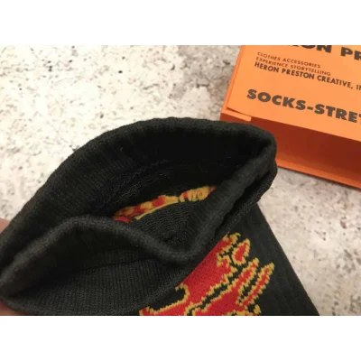Носки Heron Preston Logo Fire "Black" фото № 3