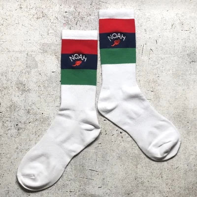 Носки NOAH Color Gradient "White/Red/Black/Green" фото № 2