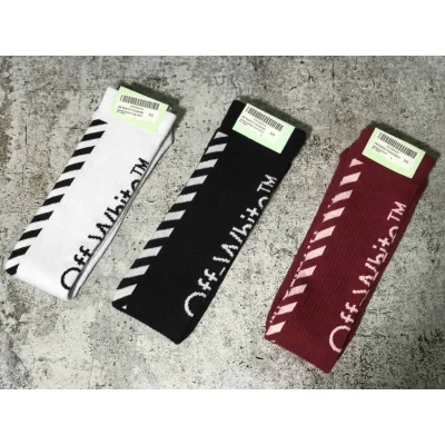 Носки Off White 17SS Logo "Black" фото № 5