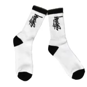 Носки Stussy Logo Black Rubber "White"
