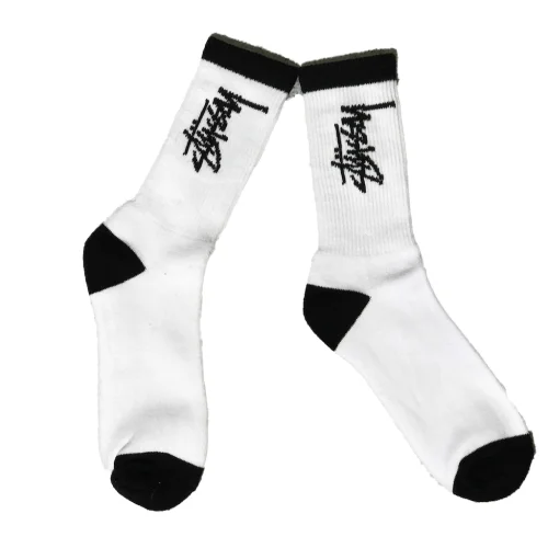 Носки Stussy Logo Black Rubber "White"