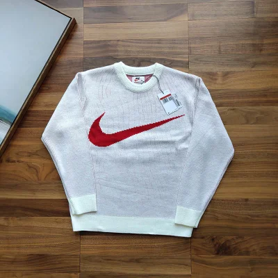 Свитер Supreme x Nike Big Label "White" фото № 2