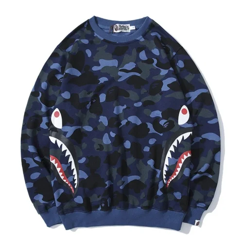 Свитшот Bape Camouflage Shark "Blue"
