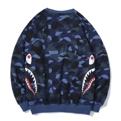 Свитшот Bape Camouflage Shark "Blue" фото № 2