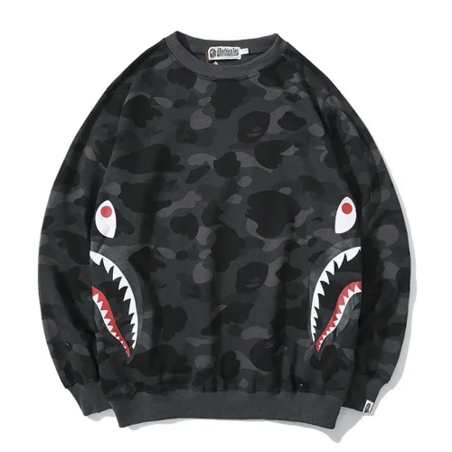 Свитшот Bape Camouflage Shark "Black"