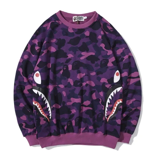 Свитшот Bape Camouflage Shark "Purple"