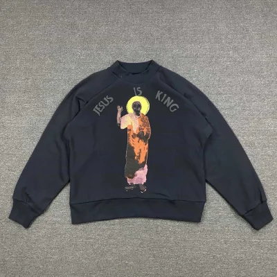 Свитшот JesusisKingMerch Big Jesus "Black" фото № 2