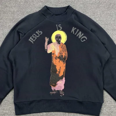 Свитшот JesusisKingMerch Big Jesus "Black" фото № 5