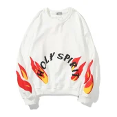 Свитшот Jesus is King Flame Holy Spirit "White"