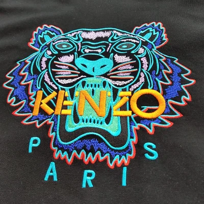 Свитшот Kenzo Embroidery Yellow Logo "Black" фото № 5