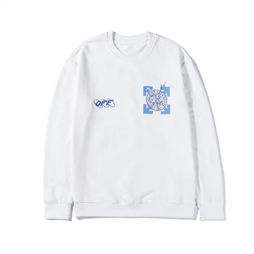 Свитшот Off White Blue Logo "White"