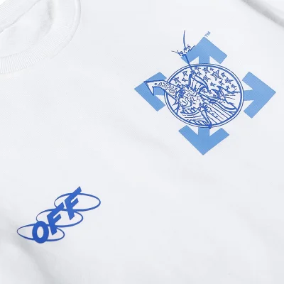 Свитшот Off White Blue Logo "White" фото № 2