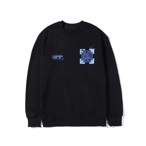 Свитшот Off White Blue Logo "Black"