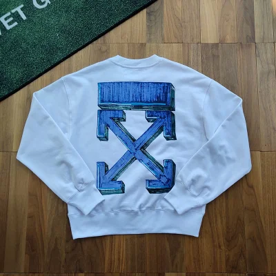 Свитшот Off White Big Logo "Light Blue" фото № 2 Свитшот Off White Big Logo "Light Blue" фото № 2