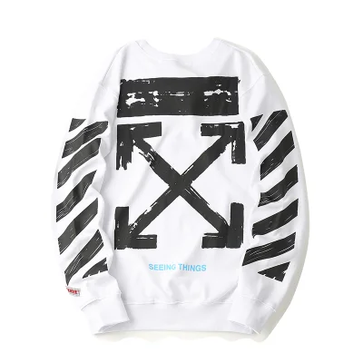 Свитшот OFF WHITE Seeing Things Fuzzy Cross Arrows "White" фото № 2