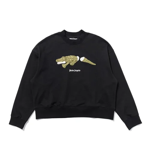 Свитшот Palm Angels Embroidery Crocodile "Black"