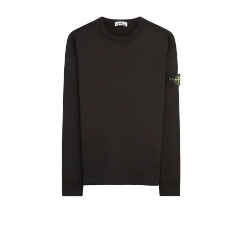 Свитшот Stone Island Black Label On Sleeve "Black"
