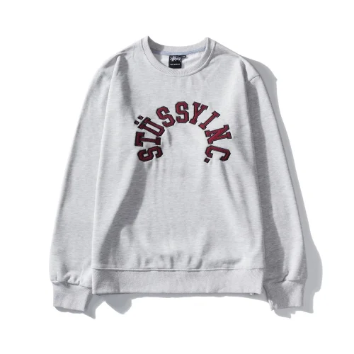 Свитшот Stussy Big Embroidery Brand "Gray"