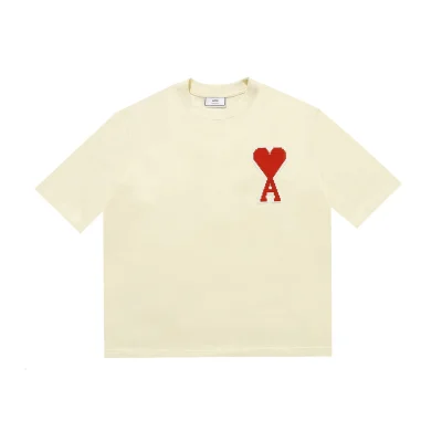 Футболка Amiri Embroidery Heart "Beige" фото № 2