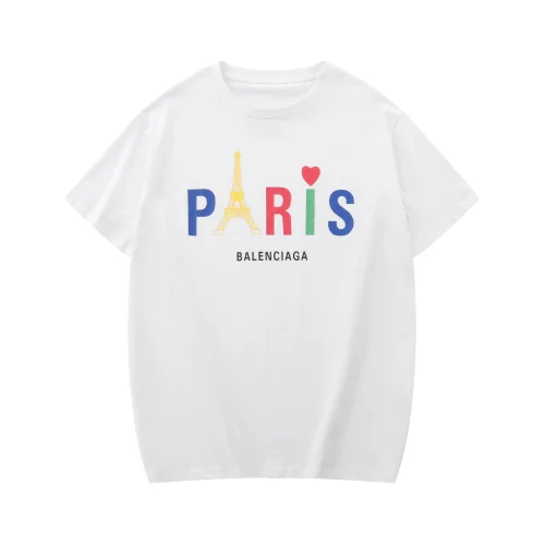 Футболка Balenciaga Multicolor Paris "White"