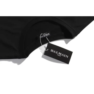 Футболка Balmain 3D Brand "Black" фото № 8