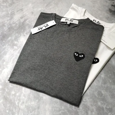 Футболка Comme des Garcons PLAY Black heart "Gray" фото № 3